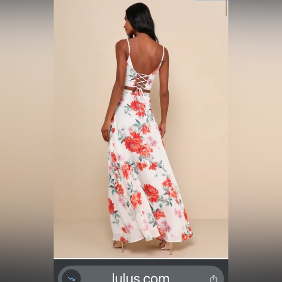 Lulu's Bloom with a View White Floral Skirt Set - Picture 2 of 7